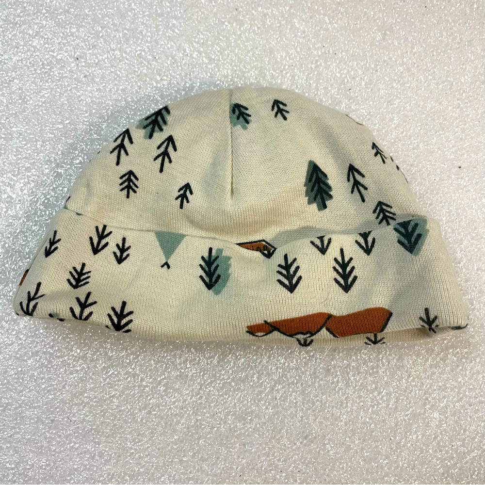 Gerber Newborn Baby Boy Forest/Trees Cream Cap